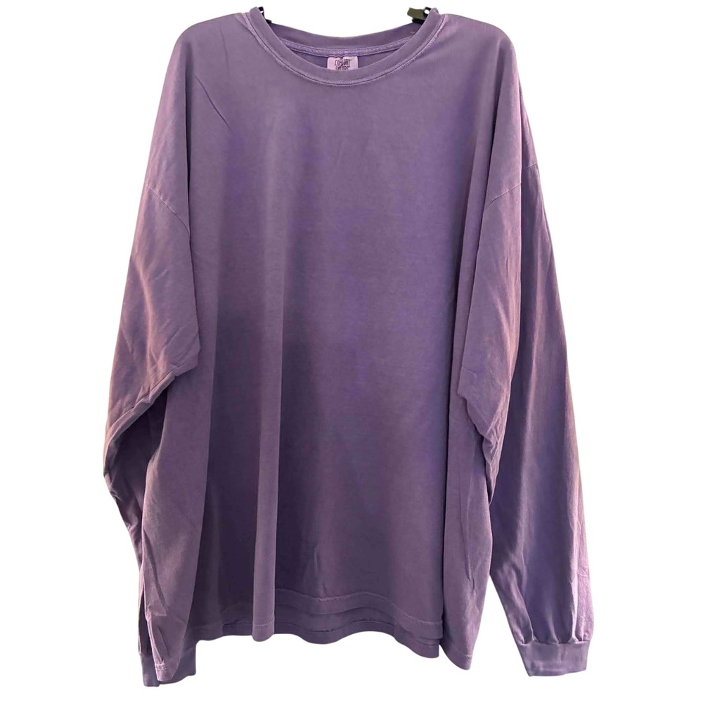 Comfort Colors‎ Long Sleeve T-Shirt Mens 3XL Purple Excellent Heavyweight Cotton